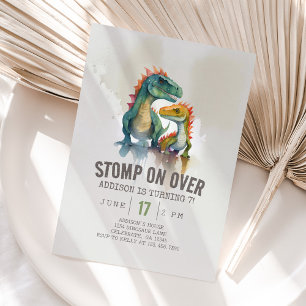 Dinosaur Boy Birthday Party Invitation