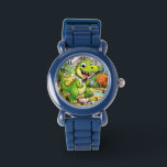 Dinosaur Boy Modern Green Trex Custom Name Kids Watch<br><div class="desc">Make every moment special with our Custom Dinosaur Trex Kids Name Watch! This personalized timepiece is perfect for children of all ages, featuring their name printed boldly on the face of the watch. Available in vibrant colors and fun designs, this watch makes learning to tell time both stylish and exciting....</div>