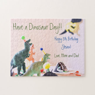 Dinosaur Boys Birthday Gift Jigsaw Puzzle