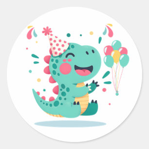 Dinosaur Boys Birthday Stickers   Dino Party Favor
