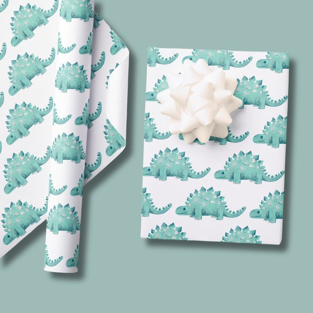 Dinosaur boys Birthday Wrapping Paper (Dinosaur boys birthday wrapping paper rolls.  Matching items available.)