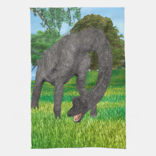 Dinosaur Brachiosaurus Tea Towel
