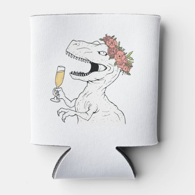 Dinosaur Bridal Party Beer Cooler (Front)