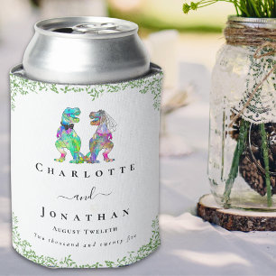 Dinosaur Bride and Groom Custom Wedding  Can Coole Cooler
