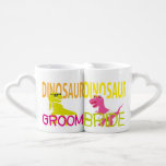 dinosaur bride groom character mugs & cups<br><div class="desc">dinosaur bride groom character pattern on mugs & cups</div>