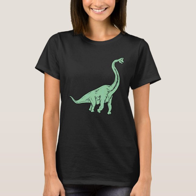 Dinosaur Brontosaurus Cute Prehistoric Foot Dino f T-Shirt (Front)