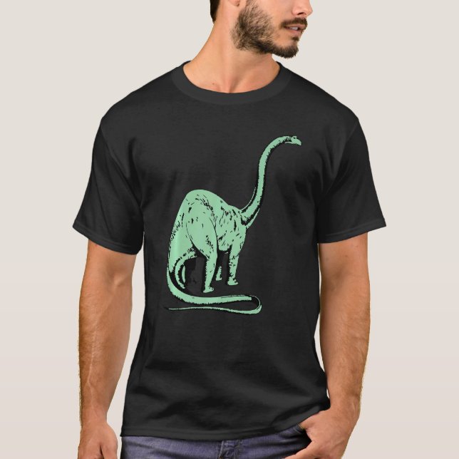 Dinosaur Brontosaurus Cute Prehistoric Foot Dino f T-Shirt (Front)