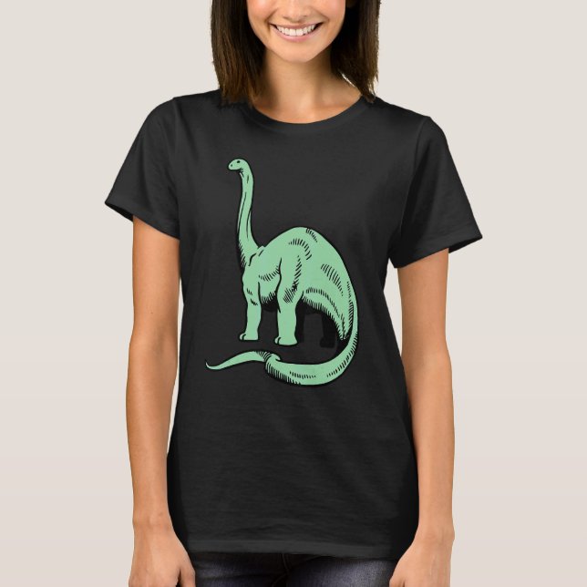 Dinosaur Brontosaurus Cute Prehistoric Foot Dino f T-Shirt (Front)