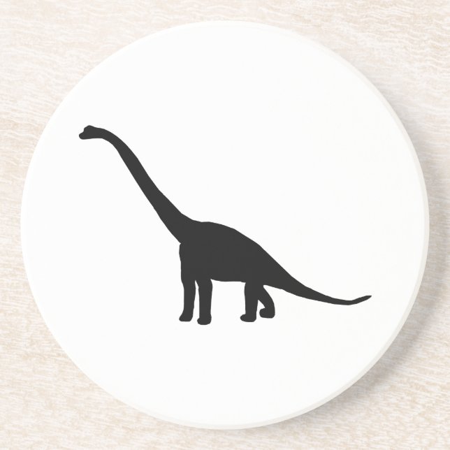 Dinosaur Brontosaurus Silhouette Coaster (Front)