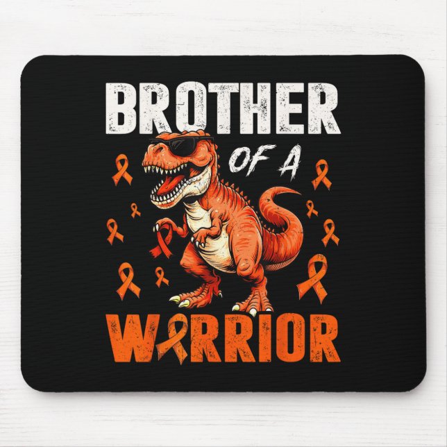 Dinosaur Brother Of Warrior Leukaemia Awareness Su Mouse Pad (Front)