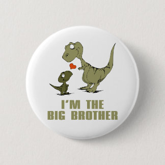Dinosaur Brothers 6 Cm Round Badge