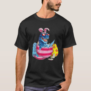 Dinosaur Bunny Ears Sunglasses Rabbit Eggs Easter  T-Shirt