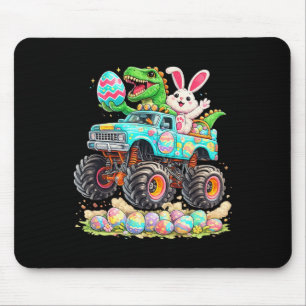 Dinosaur Bunny With Truck Easter Funny Egg Hunt Ki Mouse Pad
