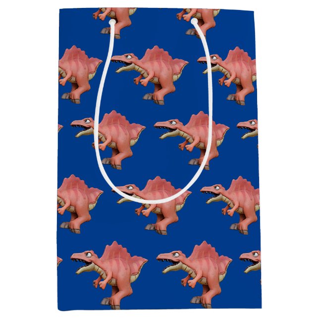 Dinosaur Cartoon toy Spinosaurus Medium Gift Bag (Front)