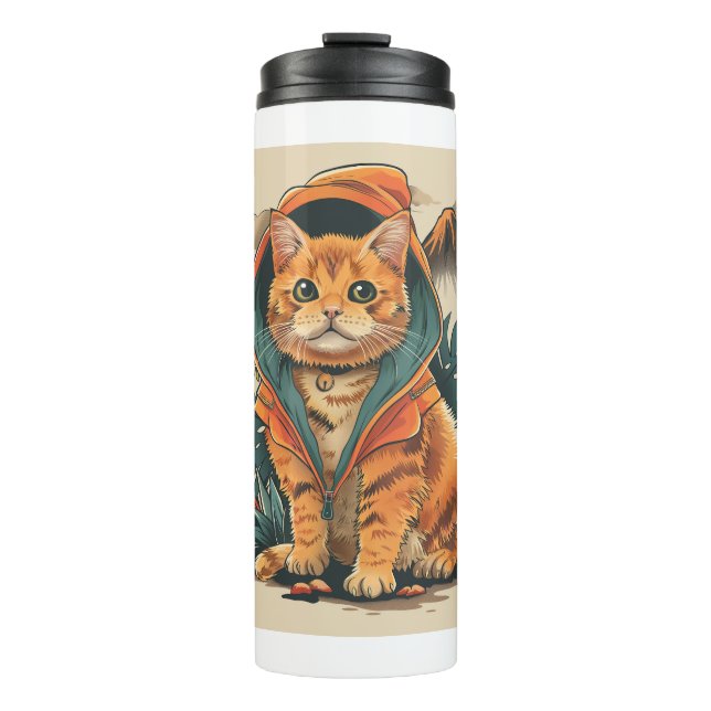 Dinosaur Cat Explorer Thermal Tumbler (Front)