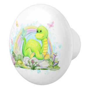 Dinosaur ceramic knob