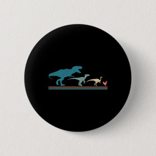 Dinosaur Chicken Evolution Funny Vintage Retro 70s 6 Cm Round Badge