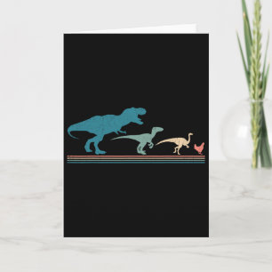 Dinosaur Chicken Evolution Funny Vintage Retro 70s Card