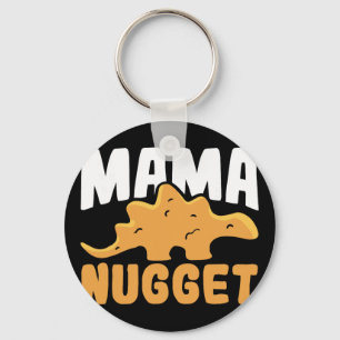 Dinosaur Chicken Mama Nugget Women Dino Nugget Key Ring