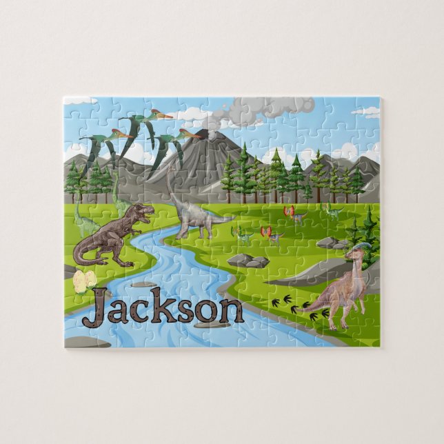 Dinosaur Child Name Puzzle  (Horizontal)