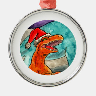 Dinosaur Christmas Bauble Metal Tree Decoration
