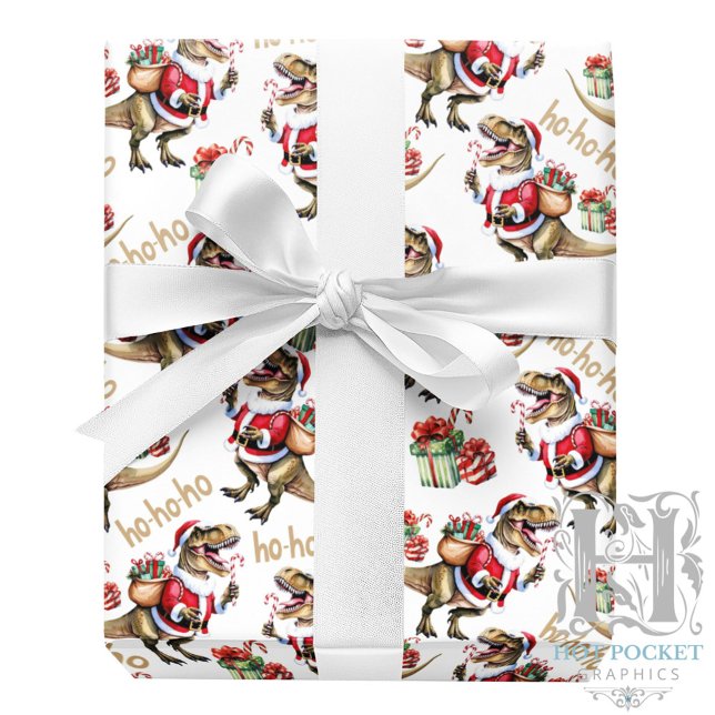 Dinosaur Christmas Gift Wrapping Paper (Creator Uploaded)