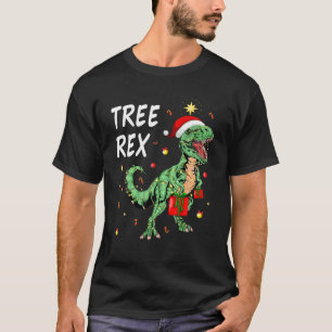 dinosaur christmas pyjamas Tree Rex Men Boys Kids  T-Shirt