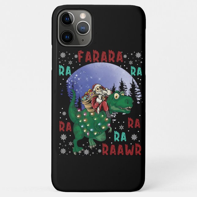 Dinosaur Christmas Santa Claus Case-Mate iPhone Case (Back)