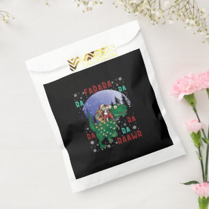 Dinosaur Christmas Santa Claus Favour Bag