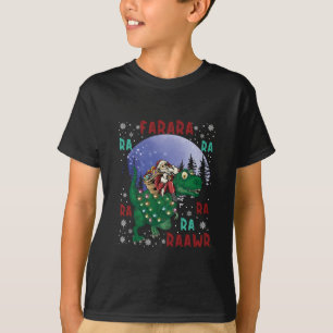 Dinosaur Christmas Santa Claus T-Shirt