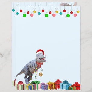 Dinosaur Christmas Stationary