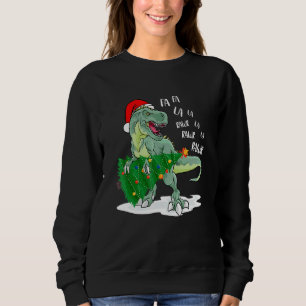 Dinosaur Christmas Tree Rex Boys Xmas Sweatshirt