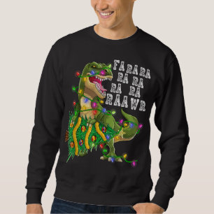 Dinosaur Christmas Tree Rex Men Boys Kids Sweatshirt