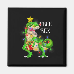 Dinosaur Christmas Tree Rex Pyjamas Men Boys Xmas Magnet