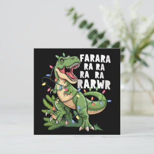 Dinosaur Christmas Tree Rex Xmas Gifts  Holiday Card