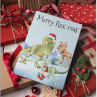 Dinosaur Christmas Tyrannosaur Raptor Merry Rex