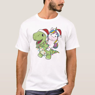 Dinosaur Christmas Unicorn Winter T-Rex Dino T-Shirt