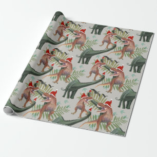 Dinosaur Christmas Wrapping Paper