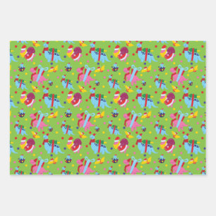 Dinosaur Christmas Wrapping Paper for Kids