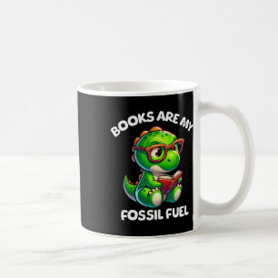 Dinosaur Ck To School Reading Books Funny Quote  Coffee Mug
