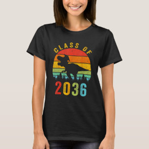 Dinosaur Class Of 2036 First Day Kindergarten Boys T-Shirt