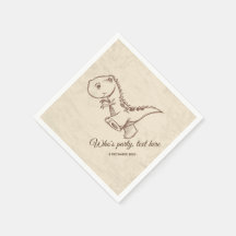 dinosaur,  Cocktail Paper Napkins