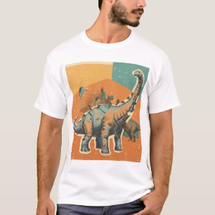 Dinosaur Collage Prehistoric Dino Lover T-Shirt