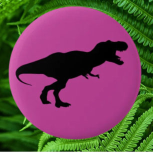 Dinosaur Colorful Pink 6 Cm Round Badge