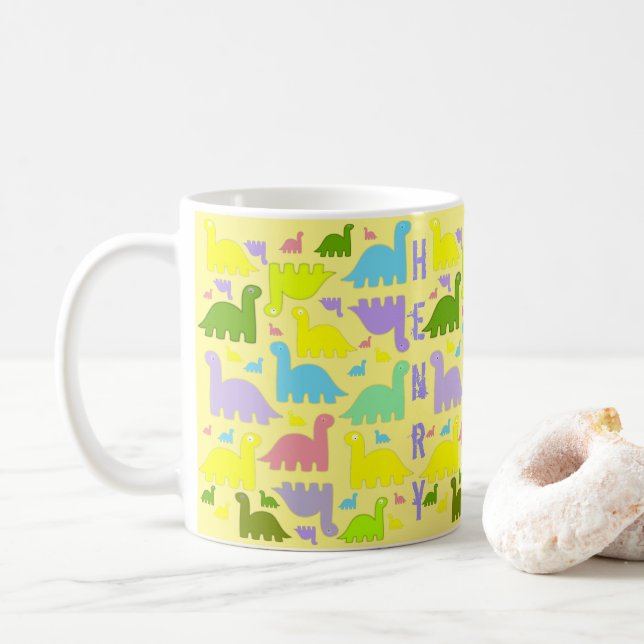 Dinosaur Colourful Mug (With Donut)