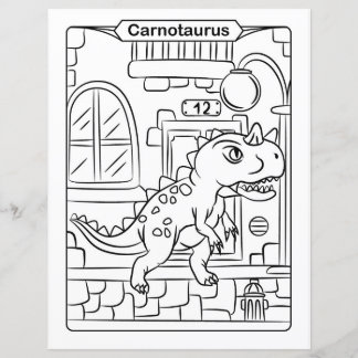 Dinosaur Colouring Page - Carnotaurus
