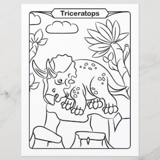 Dinosaur Colouring Page - Triceratops