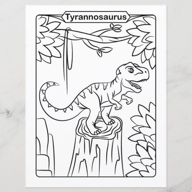 Dinosaur Colouring Page - Tyrannosaurus (Front)