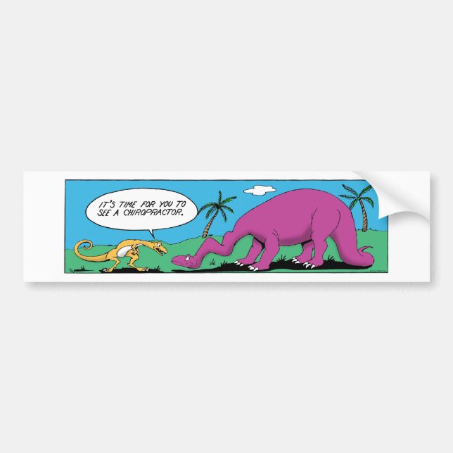 DINOSAUR COMIC BUMPER STICKER (Front)