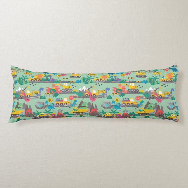 Dinosaur Construction Kids Body Cushion (Front)